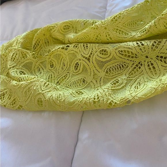 Anthropologie Lace Yellow Midi Dress - Picture 10 of 11